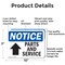 Signmission Parts And Service (Up Arrow), 10 in W x Rectangle, Aluminum OS-2PACK-NS-A-710-L-17137 - alternate 4